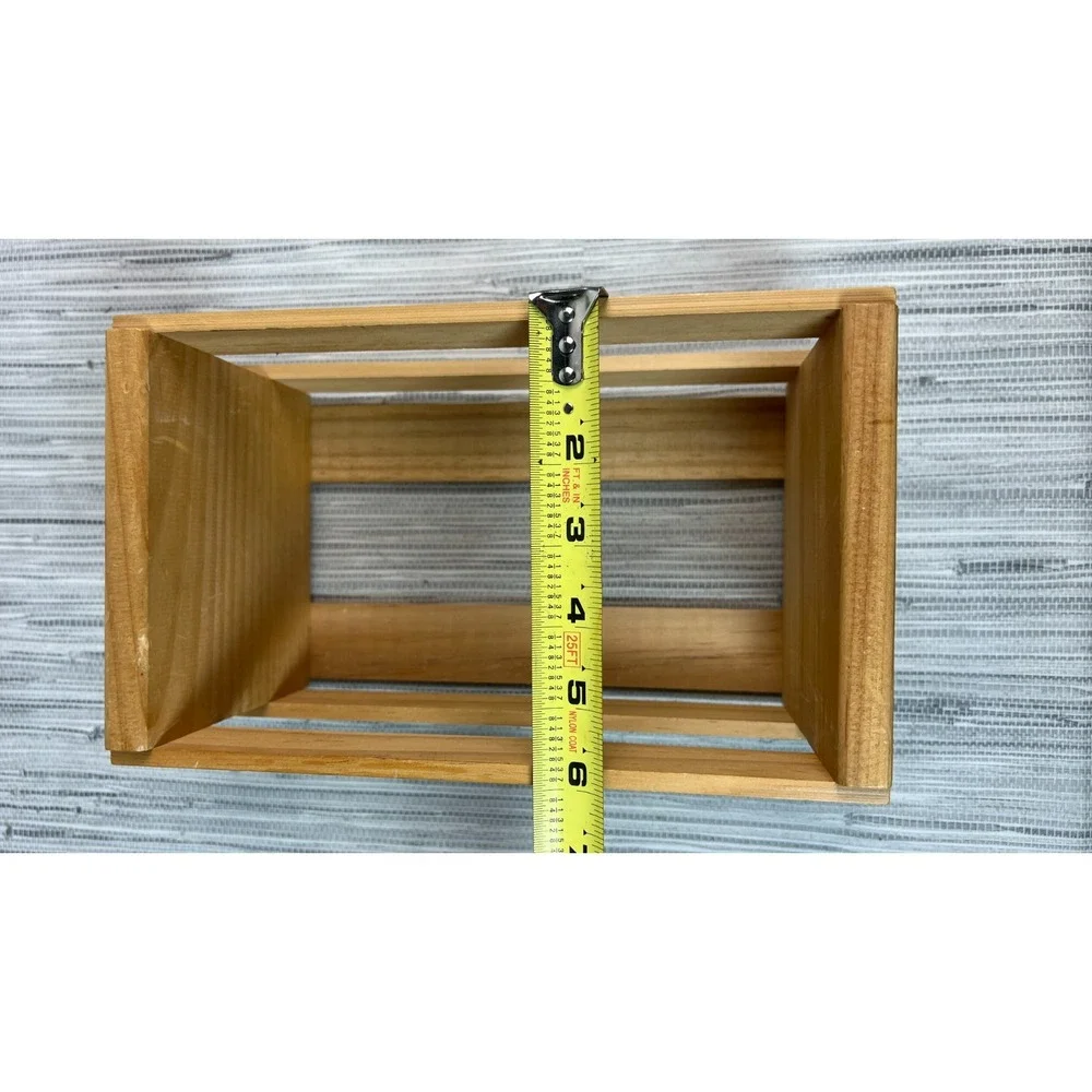 Napa Valley Small Wooden Crate Decorative CD Storage Box Rustic Display 10x6x5.5